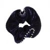 Schrunchie-wokkel-Haarstrik de luxe blauw