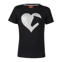 RED HORSE T-SHIRT TOPPIE ZWART ZILVER